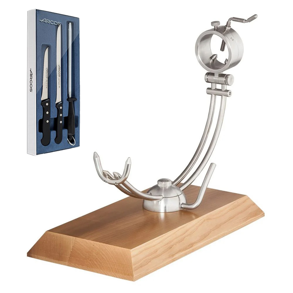 Jamonero Afinox madera fresno Primus+ cortador jamonero universal Arcos 859300